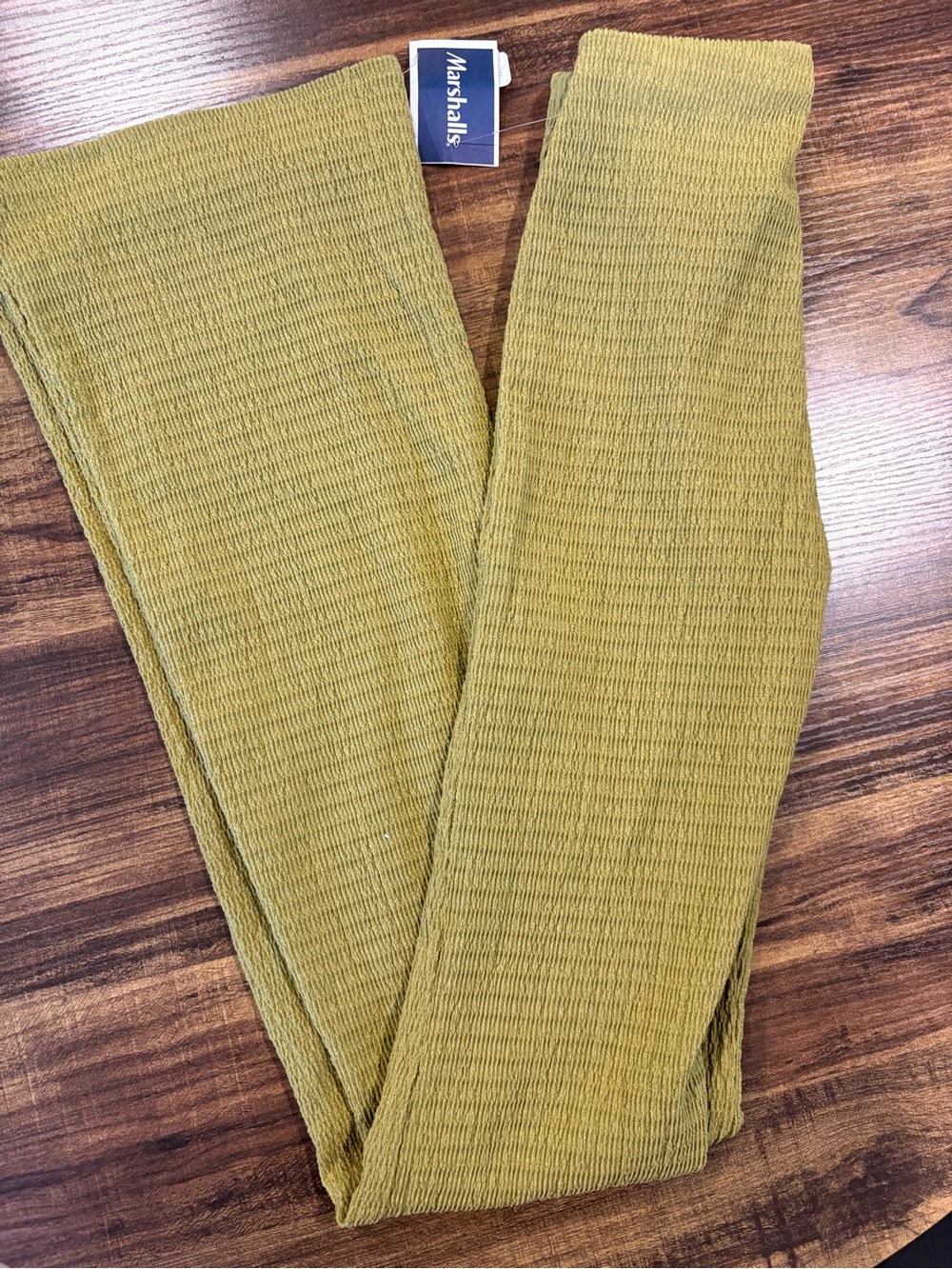 Zara Olive Ribbed Knit Scarf